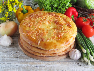 Хачапури из дрожжевого теста с сыром в духовке