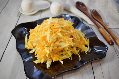 ПП Салат из свежей моркови и капусты с медом и уксусом