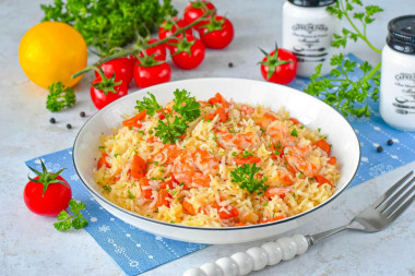 Плов с креветками