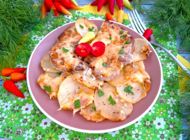 Мясо по французски в аэрогриле из свинины