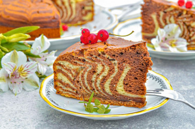 Зебра торт классический советского времени