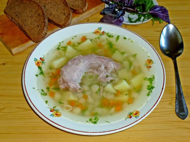 Суп с индейкой с картошкой и макаронами