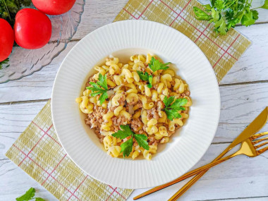 Макароны по флотски в мультиварке с сочным фаршем