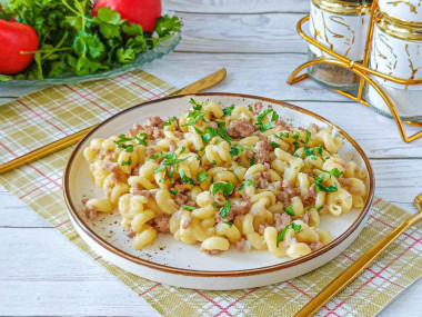 Макароны по флотски в мультиварке с сочным фаршем