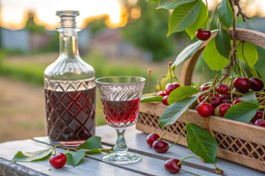 Вино из вишни с косточками