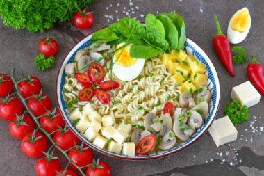 Сырный рамен с сыром