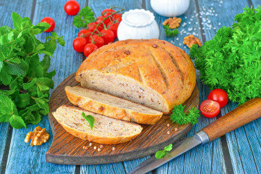 Домашний гречишный хлеб в духовке с орехами