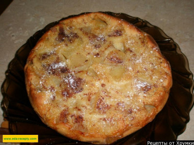 Пирог с яблоками и корицей на кефире и соде