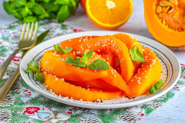 Тыква запеченная в духовке с медом