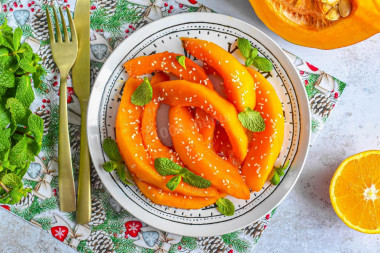 Тыква запеченная в духовке с медом