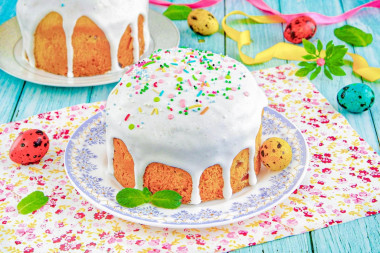 Пасхальный кулич на сухих дрожжах в духовке