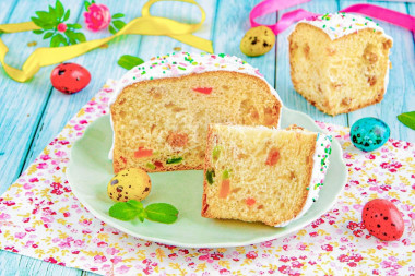 Пасхальный кулич на сухих дрожжах в духовке
