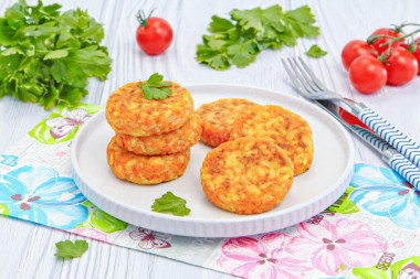 Котлеты из моркови на сковороде