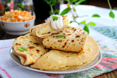 Кыстыбый татарские лепешки с картошкой