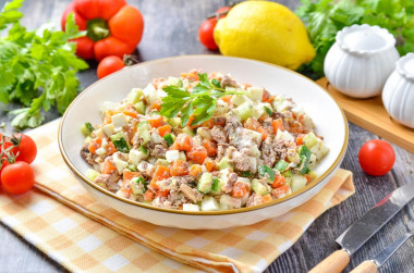 Салат рыбные консервы морковь лук