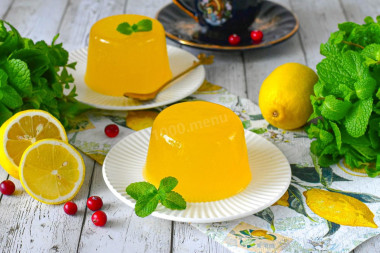 Лимонное желе с желатином