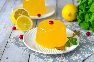 Лимонное желе с желатином