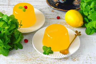 Лимонное желе с желатином
