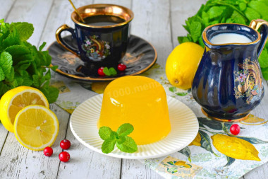 Лимонное желе с желатином