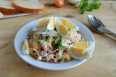 Салат с редькой яйцами мясом и майонезом