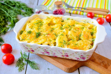Картошка с сыром слоями в духовке
