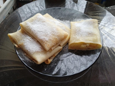 Блины с карамелизированными бананами