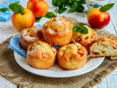 Маффины с яблоками Кексы Шарлотка