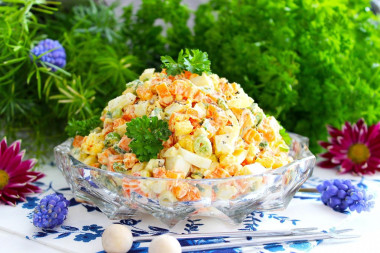 Салат яйца морковь лук