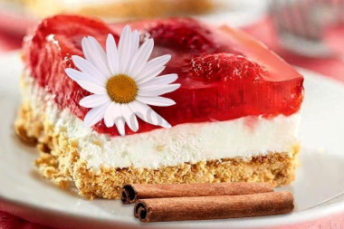 Пирожное на молоке с кремом из сливок