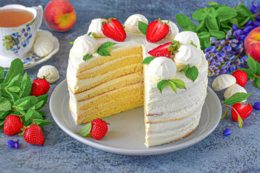 Торт Молочная девочка с кремом чиз