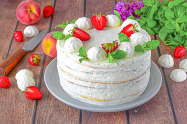 Торт Молочная девочка с кремом чиз