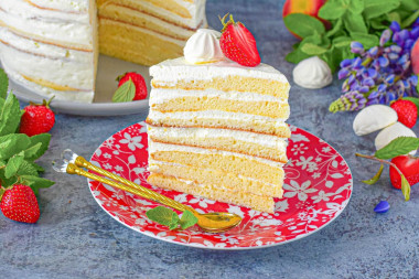 Торт Молочная девочка с кремом чиз