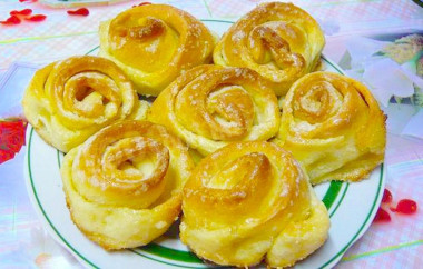 Булочки Вертушки заливные с сахаром