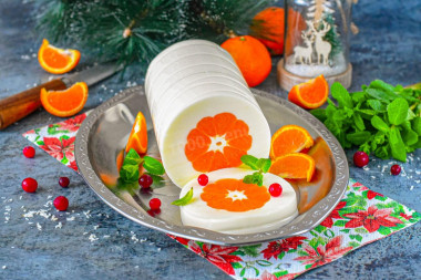 Десерт из мандаринов без выпечки