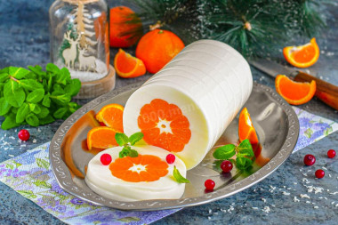 Десерт из мандаринов без выпечки