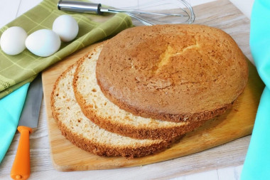 Бисквит для торта пышный и простой в духовке
