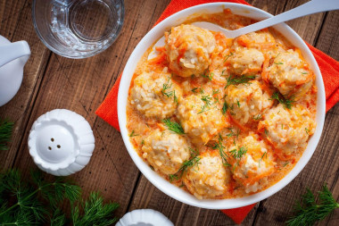 Ежики из фарша с рисом в мультиварке