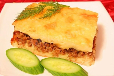 Запеканка с картофелем сыром мясом в духовке