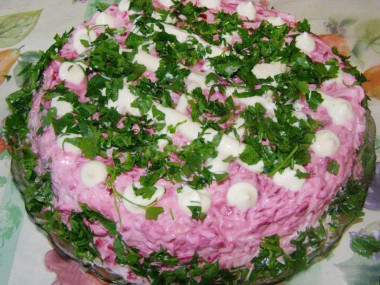 Салат свекла, картофель, селедка