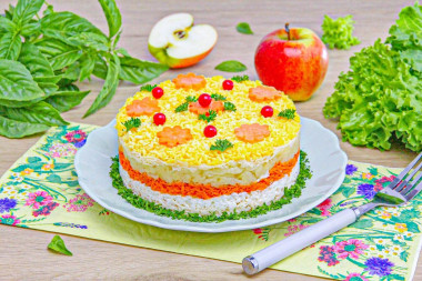 Салат яблоки морковь яйца