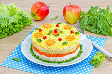Салат яблоки морковь яйца