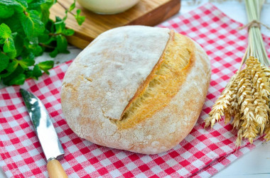 Белый хлеб на закваске в духовке