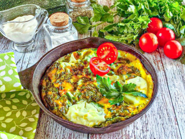 Простая запеканка из кабачков с яйцом в духовке