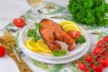 Стейк форели в аэрогриле