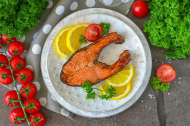 Стейк форели в аэрогриле