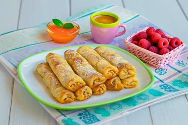 Блины в духовке с творогом