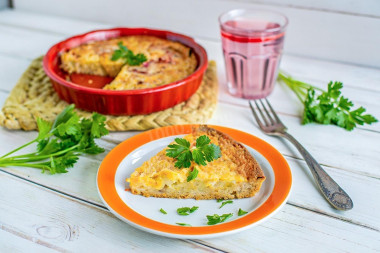 Шарлотка с капустой в духовке