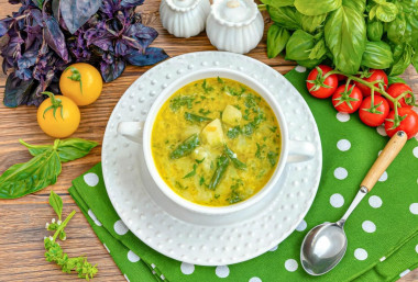 Суп с плавленным сыром картошкой