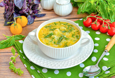 Суп с плавленным сыром картошкой