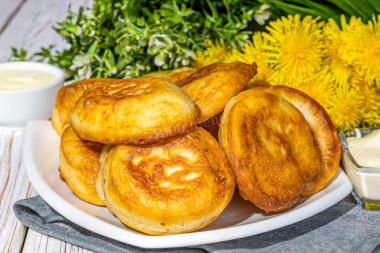 Пышные оладьи на кефире как у бабушки